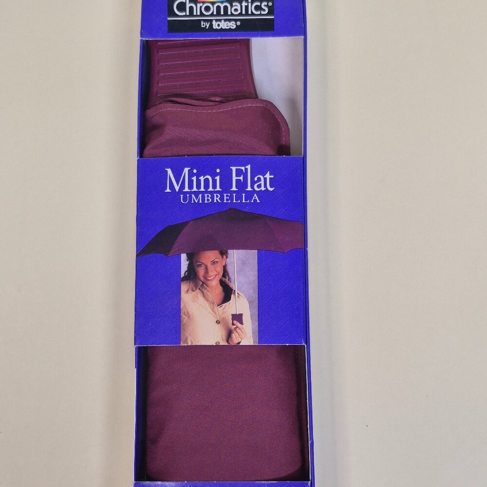 Chromatics by Toes Burgundy Purse Umbrella Vintage 1999